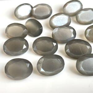 Natural Grey Moonstone 8x10mm Oval Cut AAA Quality- Grey Moonstone Oval Faceted