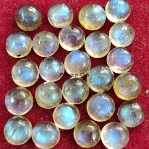 Natural Labradorite 6 mm Round Cabochons Loose Gemstone- AAA Quality