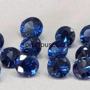 Natural Only Heated 1.50 mm Blue Sapphire Round Brilliant Cut  - AAA Quality