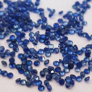 Natural Only Heated 1 mm Blue Sapphire Round Brilliant Cut  - AAA Quality