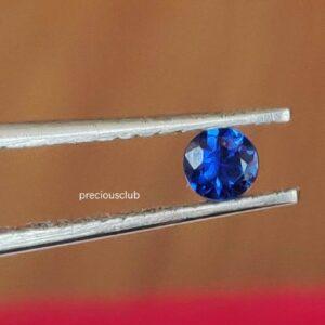 Natural Only Heated 3 mm Blue Sapphire Round Brilliant Cut  - AAA Quality