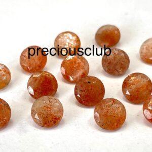 Natural Sunstone Round Faceted 8 mm AAA Quality - Top Quality Sunstone Round Cut Faceted