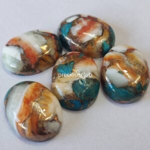 Oyster copper Turquoise Oval 10x12mm Cabochon- Loose Oyster copper Turquoise AAA Quality