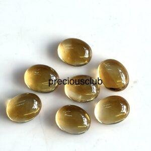 Natural Yellow Citrine Oval 8x10mm Cabochon - Loose Citrine AAA Top Quality